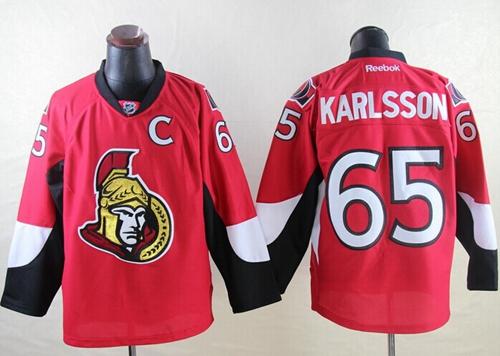 Senators #65 Erik Karlsson Red Home Stitched Jersey