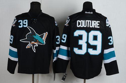 Sharks #39 Logan Couture Black Stitched Jersey