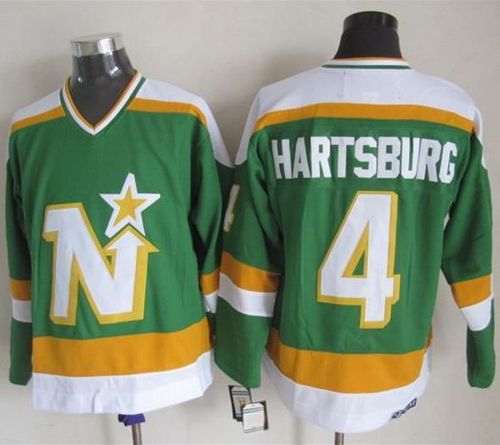 Stars #4 Craig Hartsburg Stitched Green CCM Throwback Jersey
