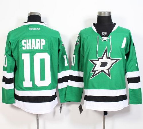 Stars #10 Patrick Sharp Green Stitched Jersey
