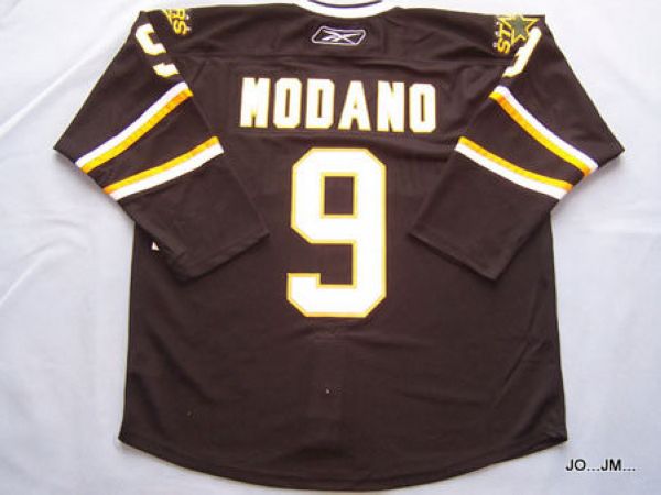 Stars #9 Mike Modano Stitched Black Jersey