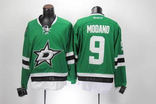 Stars #9 Mike Modano Green Home Stitched Jersey