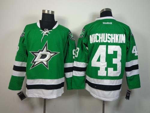 Stars #43 Valeri Nichushkin Green Stitched Jersey