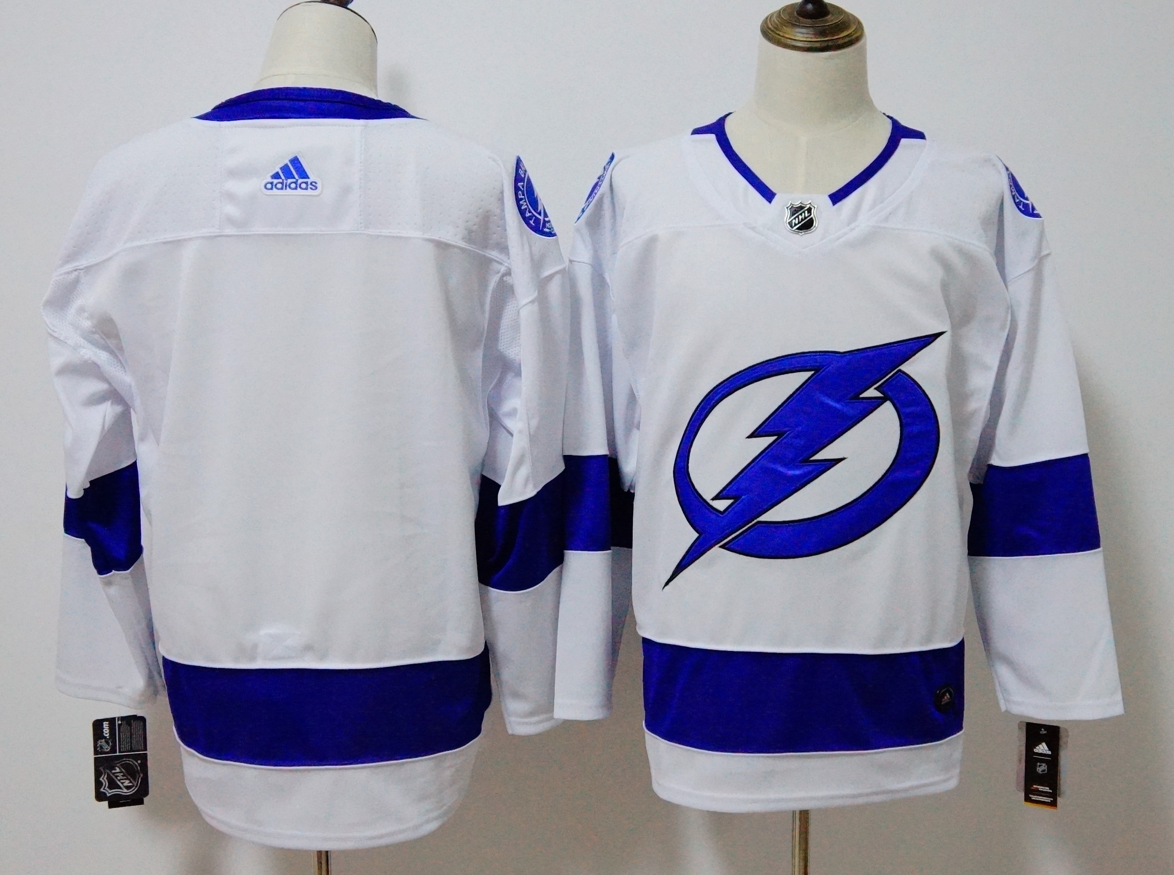 Tampa Bay Lightning White Stitched Adidas Jersey
