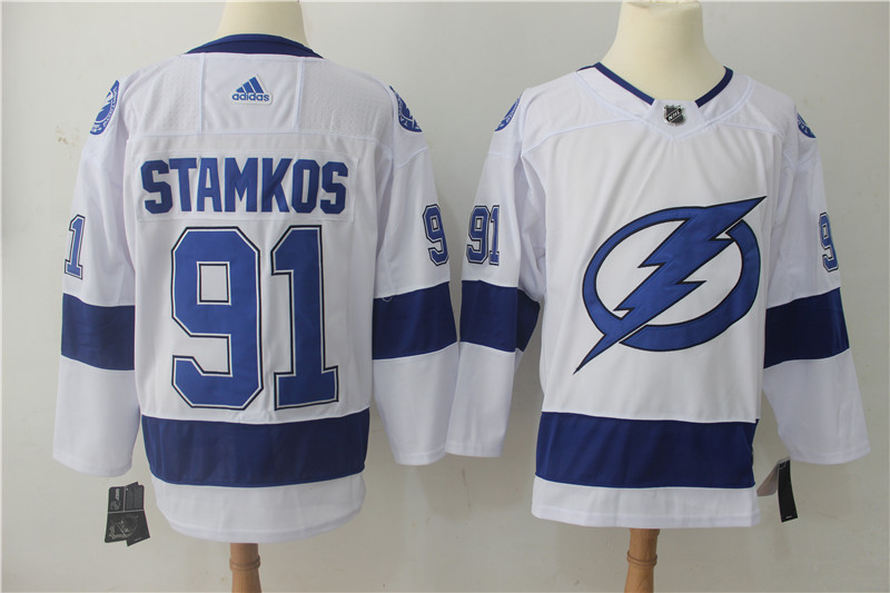 Tampa Bay Lightning #91 Steve Stamkos White Stitched Adidas Jersey