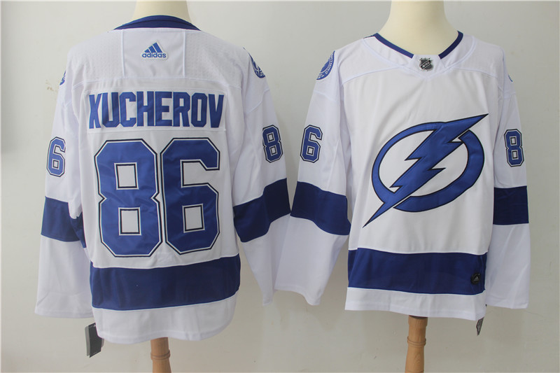 Tampa Bay Lightning #86 Nikita Kucherov White Stitched Adidas Jersey