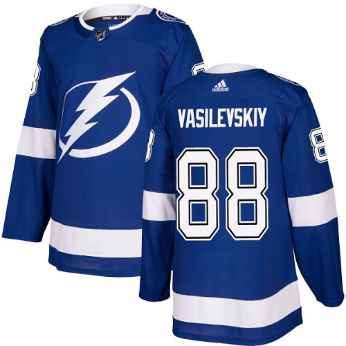 Tampa Bay Lightning #88 Andrei Vasilevskiy Blue Stitched Adidas Jersey
