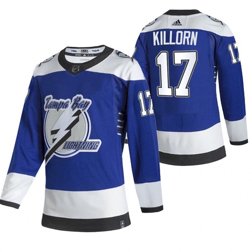 Tampa Bay Lightning #17 Alex Killorn 2021 Blue Reverse Retro Stitched Jersey