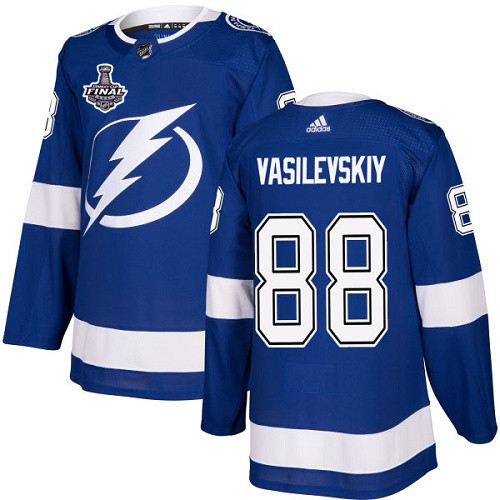 Tampa Bay Lightning #88 Andrei Vasilevskiy 2021 Blue Stanley Cup Final Bound Stitched Jersey