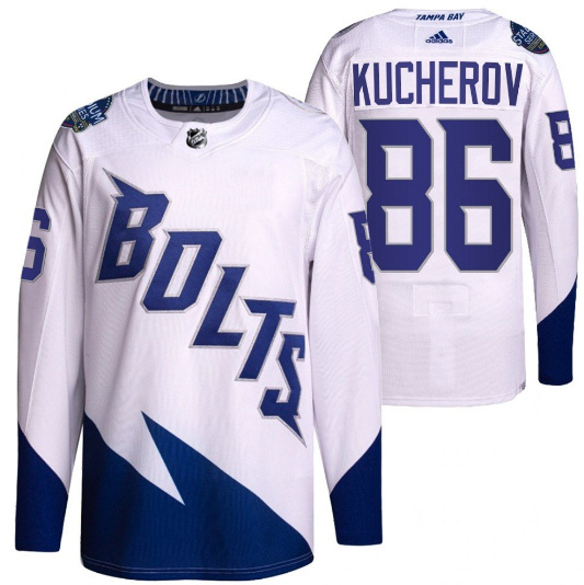 Tampa Bay Lightning #86 Nikita Kucherov 2022 White Stadium Series Breakaway Stitched Jersey