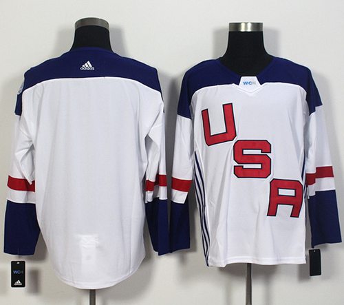 Team USA Blank White 2016 World Cup Stitched Jersey