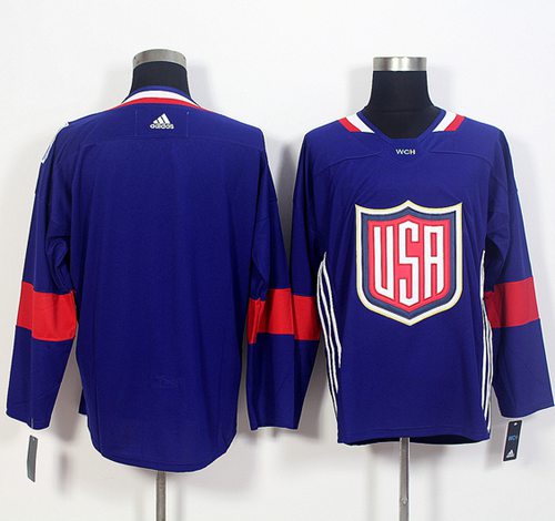 Team USA Blank Navy Blue 2016 World Cup Stitched Jersey