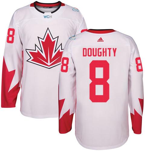 Team CA. #8 Drew Doughty White 2016 World Cup Stitched Jersey