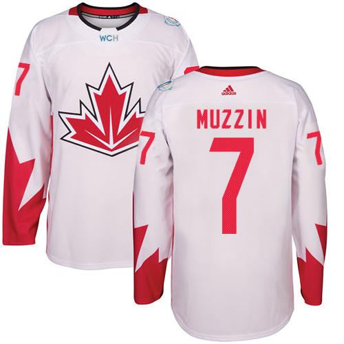 Team CA. #7 Jake Muzzin White 2016 World Cup Stitched Jersey