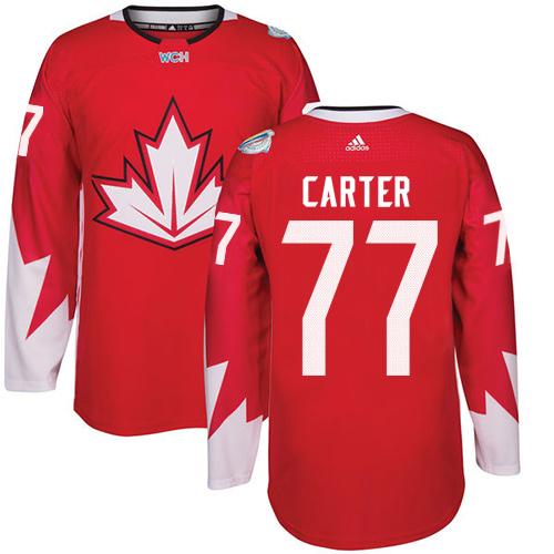 Team CA. #77 Jeff Carter Red 2016 World Cup Stitched Jersey