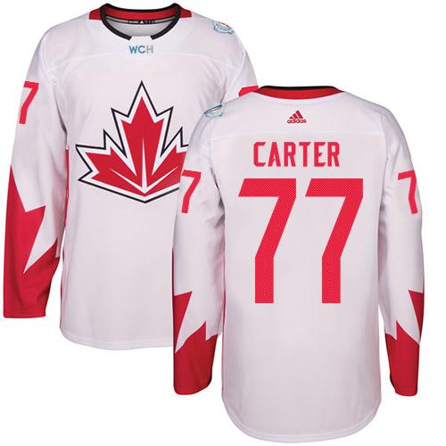 Team CA. #77 Jeff Carter White 2016 World Cup Stitched Jersey