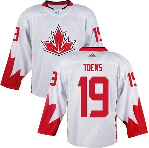 Team CA. #19 Jonathan Toews White 2016 World Cup Stitched Jersey