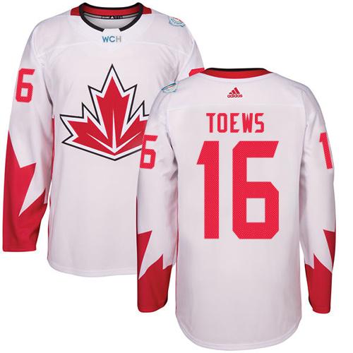 Team CA. #16 Jonathan Toews White 2016 World Cup Stitched Jersey