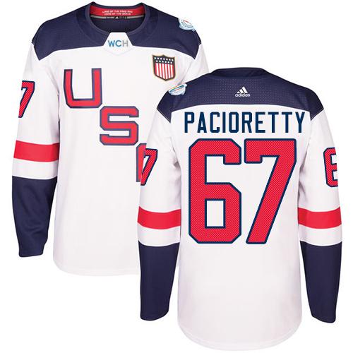 Team USA #67 Max Pacioretty White 2016 World Cup Stitched Jersey