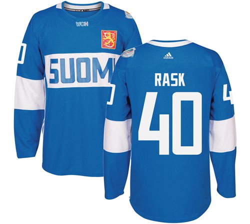 Team Finland #40 Tuukka Rask Blue 2016 World Cup Stitched Jersey