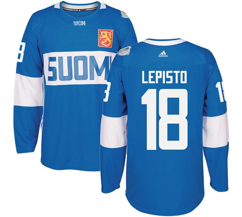 Team Finland #18 Sami Lepisto Blue 2016 World Cup Stitched Jersey