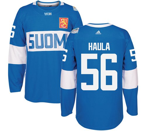 Team Finland #56 Erik Haula Blue 2016 World Cup Stitched Jersey