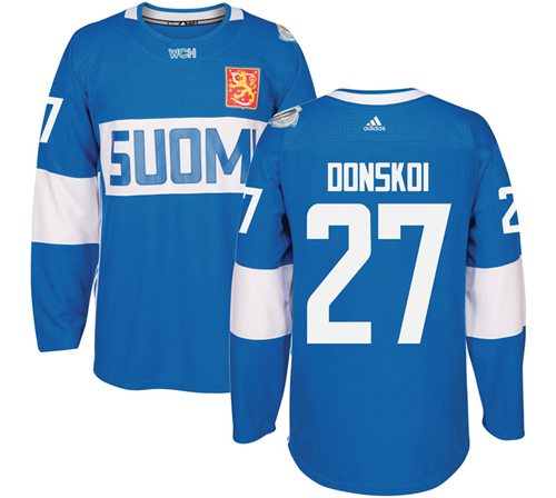 Team Finland #27 Joonas Donskoi Blue 2016 World Cup Stitched Jersey