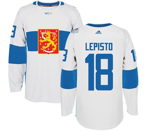 Team Finland #18 Sami Lepisto White 2016 World Cup Stitched Jersey
