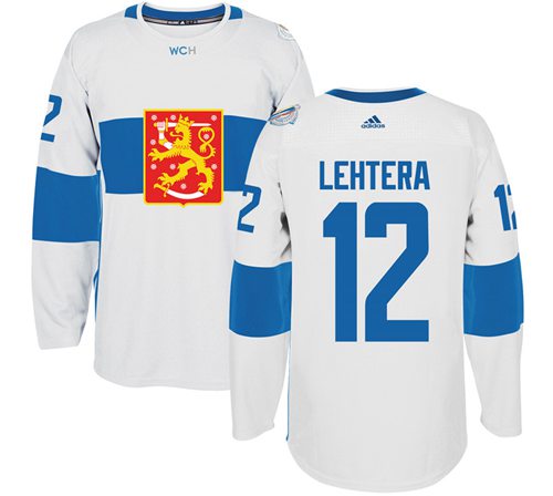 Team Finland #12 Jori Lehtera White 2016 World Cup Stitched Jersey