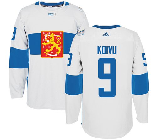 Team Finland #9 Mikko Koivu White 2016 World Cup Stitched Jersey