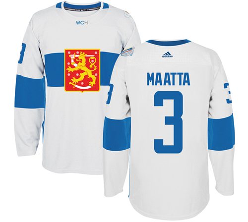 Team Finland #3 Olli Maatta White 2016 World Cup Stitched Jersey
