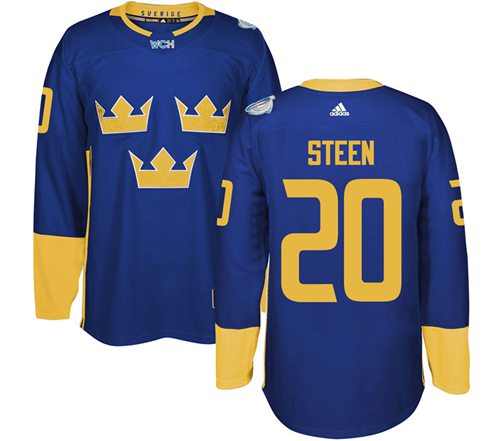 Team Sweden #20 Alexander Steen Blue 2016 World Cup Stitched Jersey