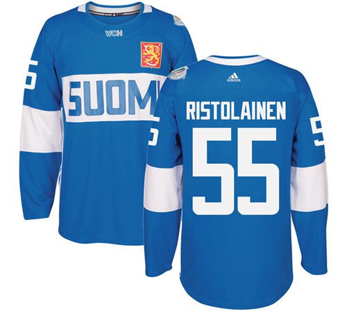 Team Finland #55 Rasmus Ristolainen Blue 2016 World Cup Stitched Jersey
