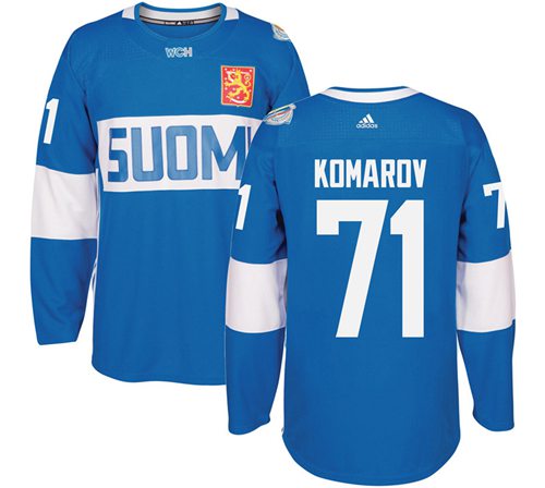 Team Finland #71 Leo Komarov Blue 2016 World Cup Stitched Jersey