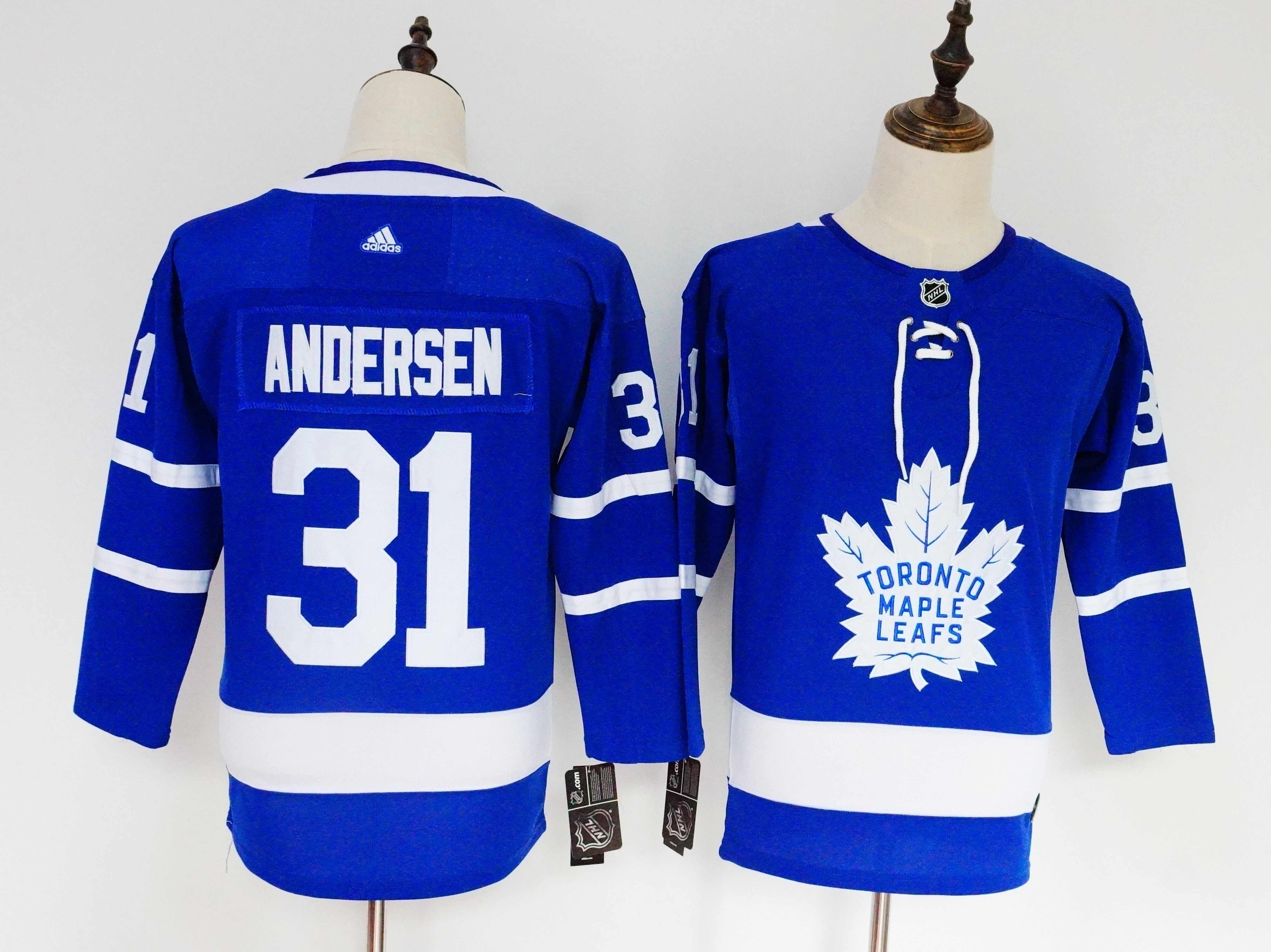 Toronto Maple Leafs #31 Frederik Andersen Blue Stitched Adidas Jersey