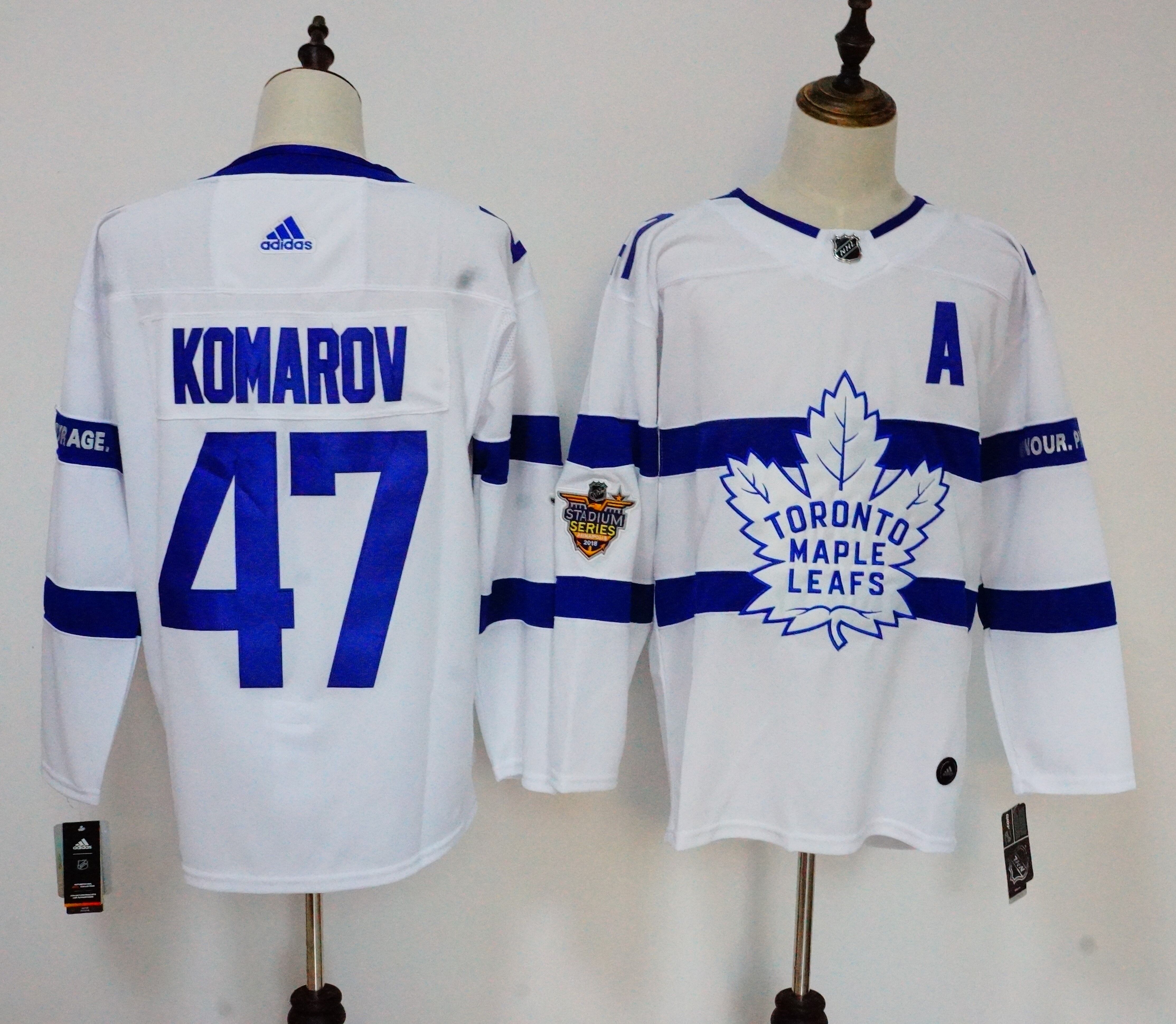 Toronto Maple Leafs #47 Leo Komarov White 2018 Stadium Series Stitched Adidas Jersey