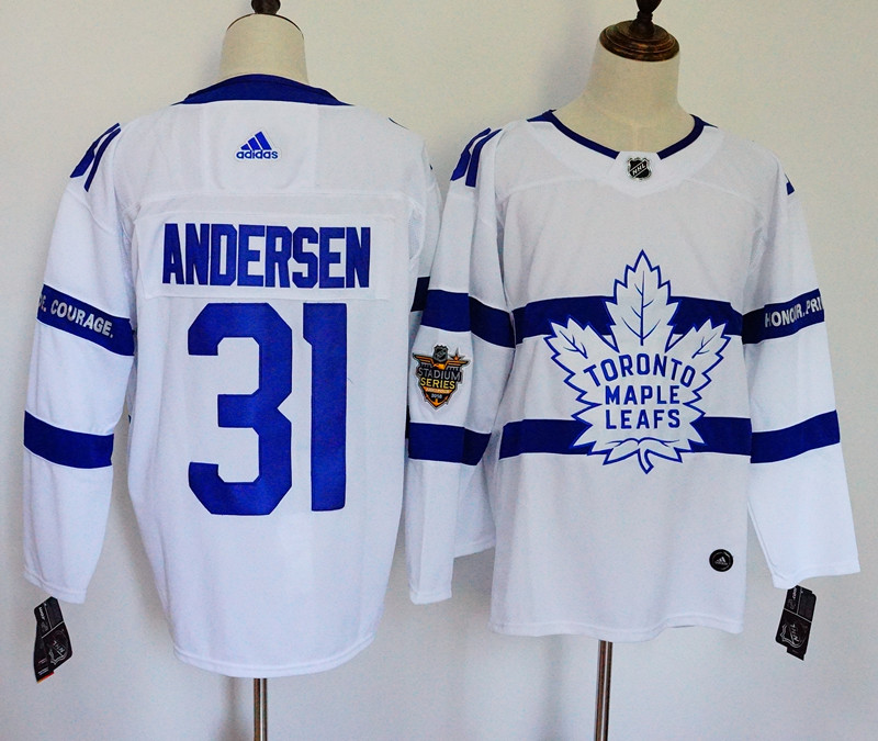 Toronto Maple Leafs #31 Frederik Andersen White 2018 Stadium Series Stitched Adidas Jersey