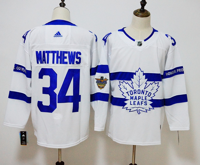 Toronto Maple Leafs #34 Auston Matthews White 2018 Stadium Series Stitched Adidas Jersey