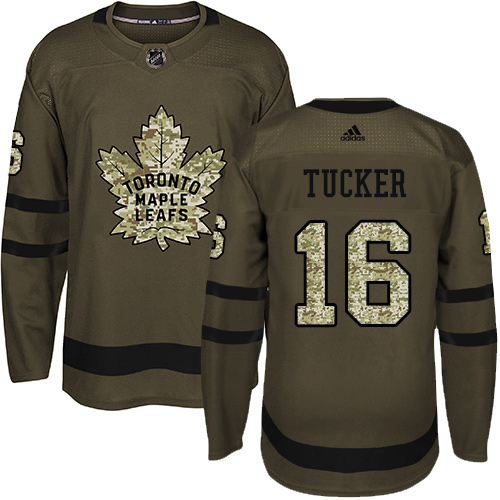 Toronto Maple Leafs #16 Mitchell Marner Green Salute To Service Stitched Jersey