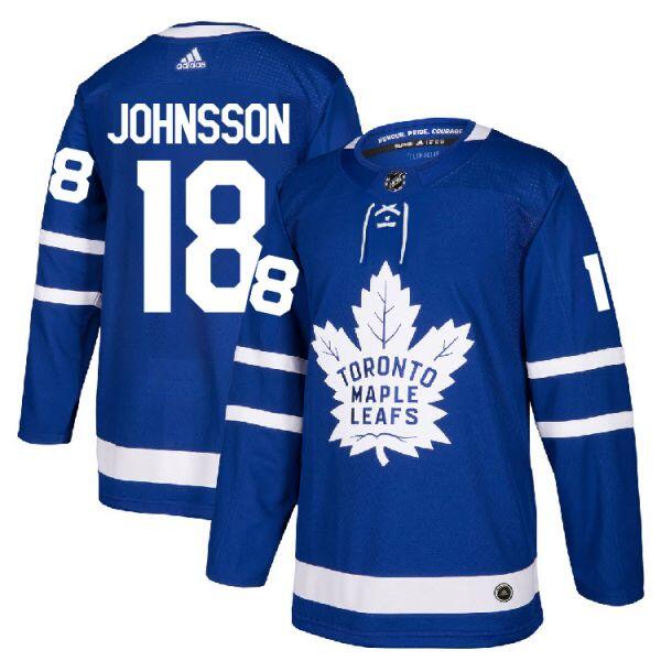 Toronto Maple Leafs #18 Andreas Johnsson Blue Stitched Jersey