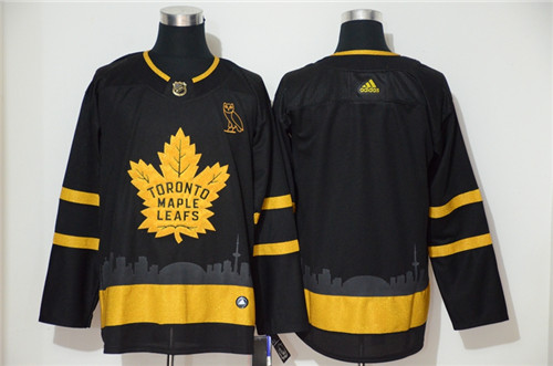Toronto Maple Leafs Black Golden City Edition Stitched Jersey