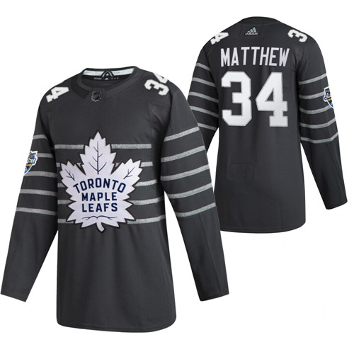Toronto Maple Leafs #34 Auston Matthews 2020 Grey All Star Stitched Jersey