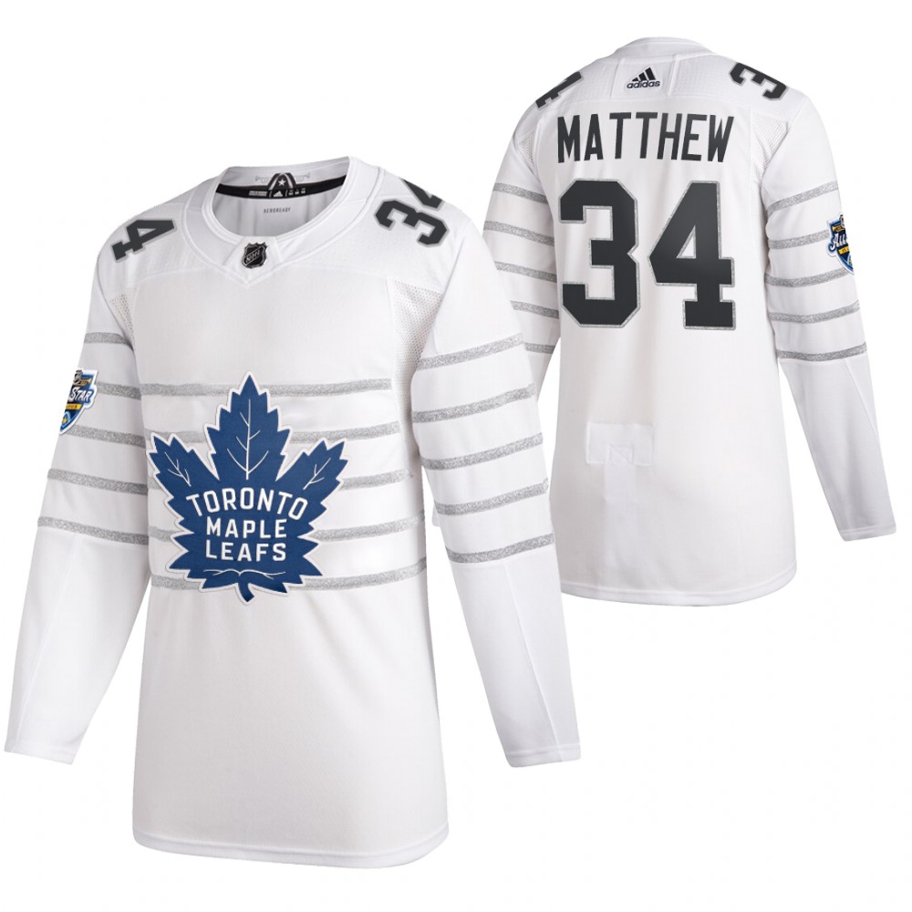 Toronto Maple Leafs #34 Auston Matthews 2020 White All Star Stitched Jersey