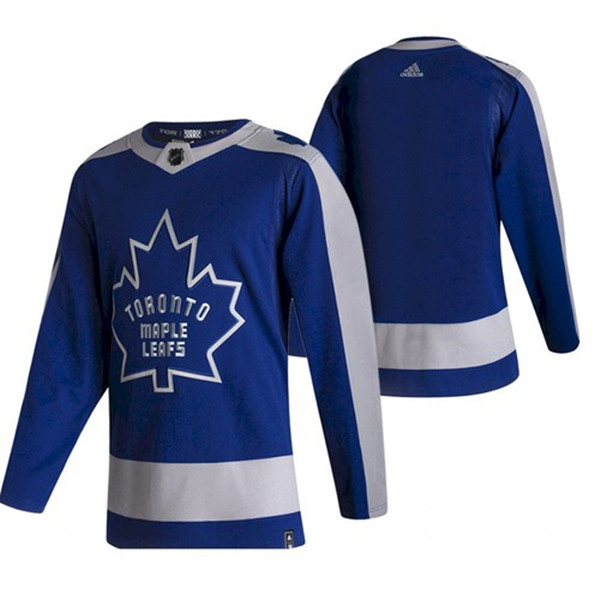 Toronto Maple Leafs 2021 Blue Reverse Retro Stitched Jersey