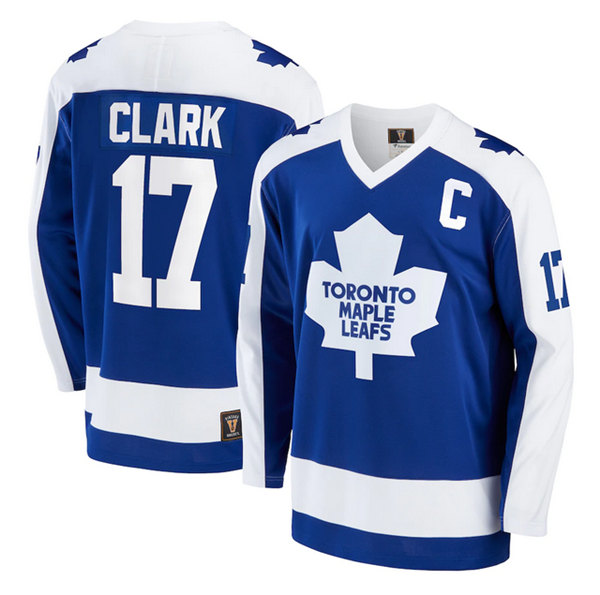 Toronto Maple Leafs #17 Wendel Clark Blue Stitched Jersey