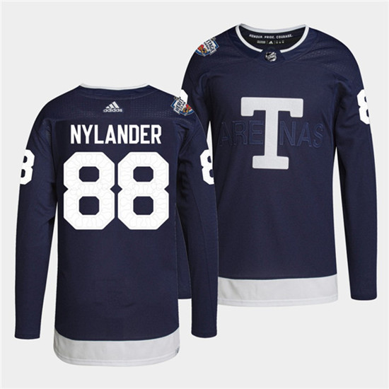 Toronto Maple Leafs #88 William Nylander 2022 Heritage Classic Navy Stitched Jersey