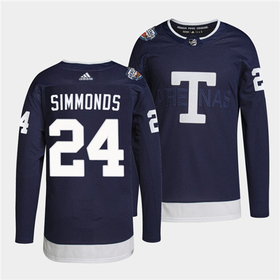 Toronto Maple Leafs #24 Wayne Simmonds 2022 Heritage Classic Navy Stitched Jersey