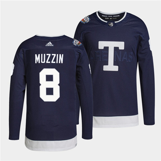 Toronto Maple Leafs #8 Jake Muzzin 2022 Heritage Classic Navy Stitched Jersey