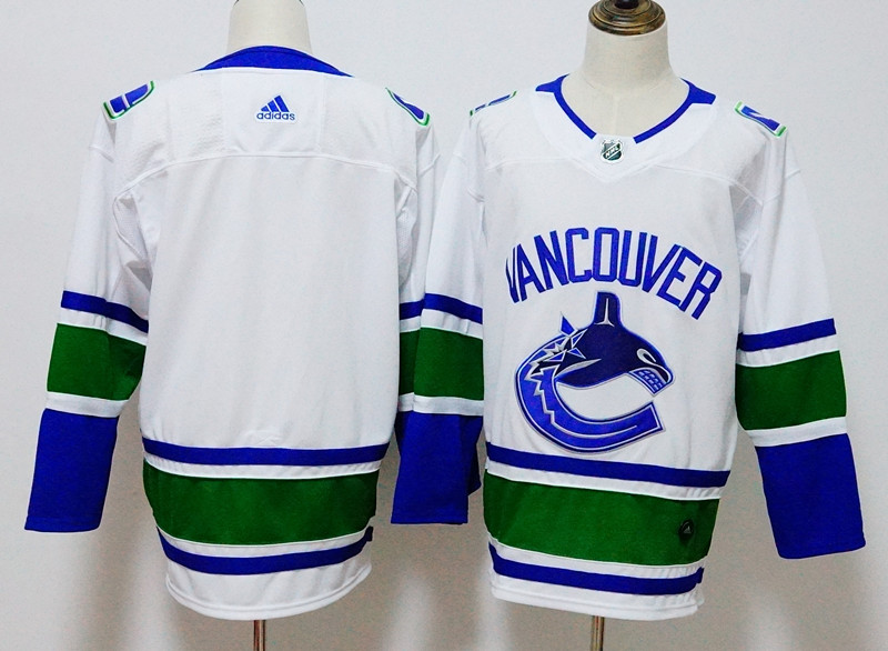 Vancouver Canucks White Stitched Adidas Jersey