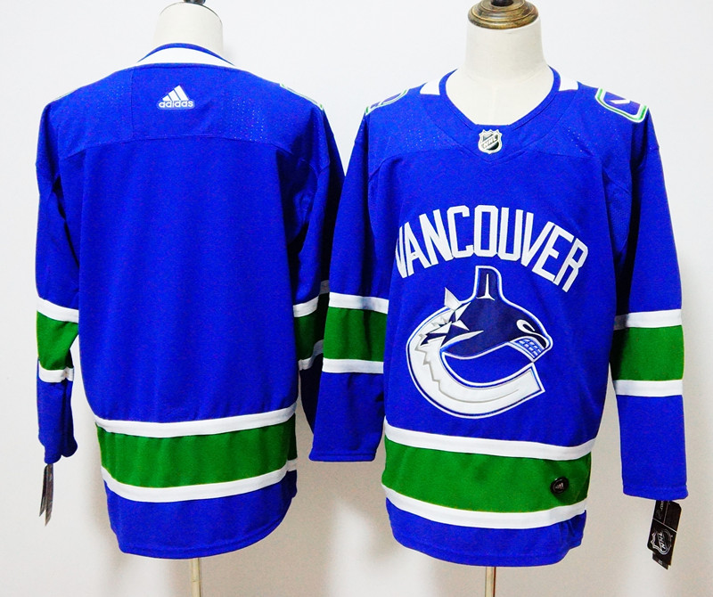 Vancouver Canucks Blue Stitched Adidas Jersey